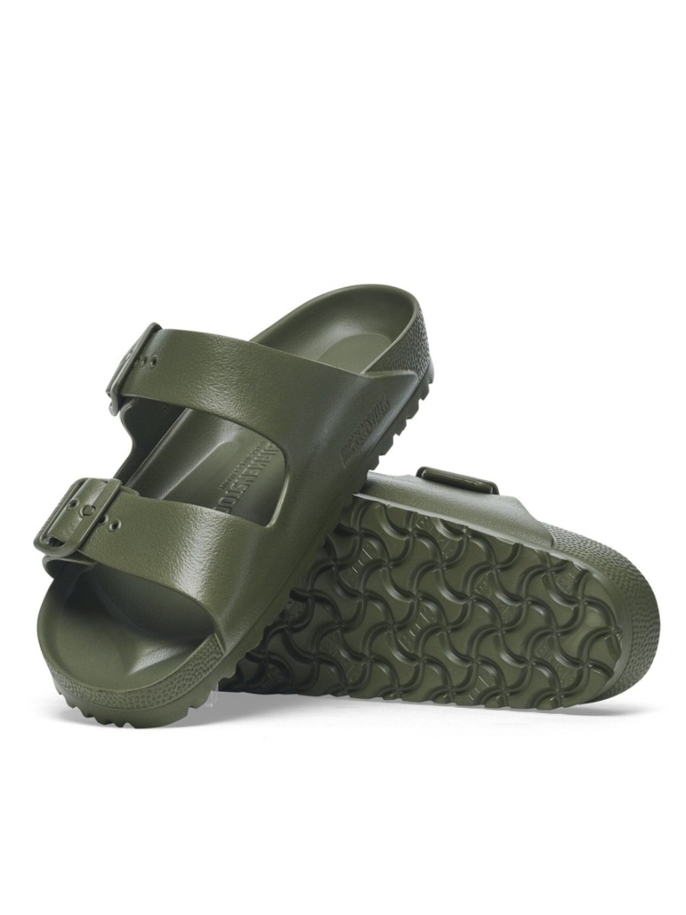 Birkenstock Olive Green EVA Arizona Two-Strap Slide Sandals